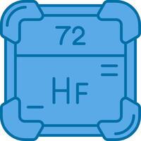 hafnium blå linje fylld ikon vektor