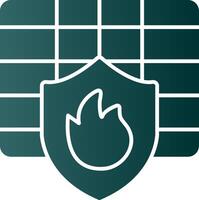 Firewall Glyphe Gradient Symbol vektor