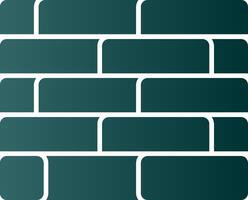 Brickwall-Glyphenverlaufssymbol vektor