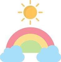 Regenbogen eben Licht Symbol vektor