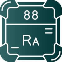 Radium Glyphe Gradient Grün Symbol vektor