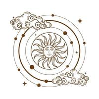 Astrologie des Sonnensystems vektor