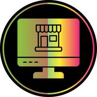 online Einkaufen Glyphe fällig Farbe Symbol vektor