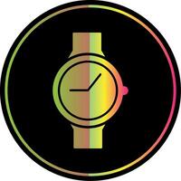 beiläufig Uhr Glyphe fällig Farbe Symbol vektor