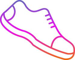Laufen Schuhe Linie Gradient Symbol vektor