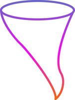Symbol für Tornado-Linienverlauf vektor