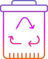Recycling Linie Gradient Symbol vektor