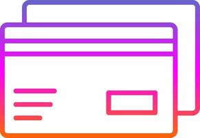 Symbol für den Gradienten der Kreditkartenlinie vektor