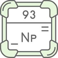 Neptunium Grün Licht Stutfohlen Symbol vektor