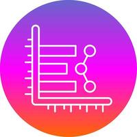 Bar Diagramm Linie Gradient Kreis Symbol vektor