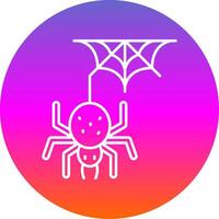 Spinne Linie Gradient Kreis Symbol vektor