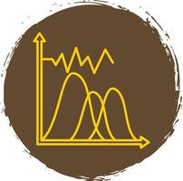 Welle Diagramm Linie Kreis Gelb Symbol vektor