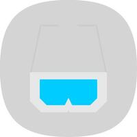 3d Brille eben Kurve Symbol vektor