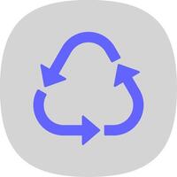 recyceln eben Kurve Symbol vektor