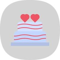 Hochzeit Kuchen eben Kurve Symbol vektor