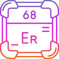 Erbium Linie Gradient Symbol vektor