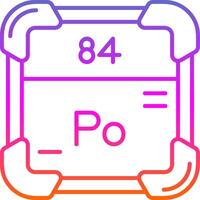 Polonium Linie Gradient Symbol vektor