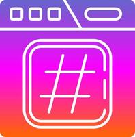 Hashtag Glyphe Gradient Symbol vektor