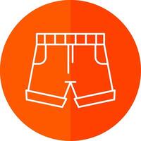 kurze Hose Linie rot Kreis Symbol vektor