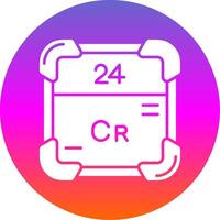 Chrom Glyphe Gradient Kreis Symbol vektor