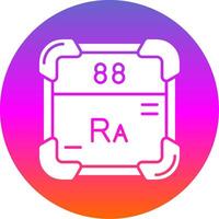 Radium Glyphe Gradient Kreis Symbol vektor