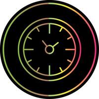 Uhr Zeit Linie Gradient fällig Farbe Symbol vektor