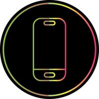 Smartphone Linie Gradient fällig Farbe Symbol vektor