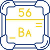 Barium Linie zwei Farbe Symbol vektor