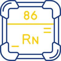 Radon Linie zwei Farbe Symbol vektor