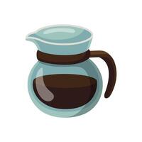 kaffe pott ikon illustration. vektor design