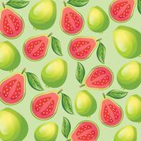 Guave Obst Muster Hintergrund Design vektor