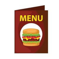 Burger Speisekarte Symbol Illustration. Vektor Design