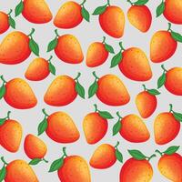 Mango Obst Muster Hintergrund Design vektor