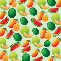 Obst Muster Hintergrund Design vektor