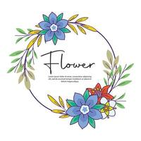 Element Blumen- Rahmen Sammlung Design vektor