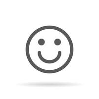Lächeln Emoticon Linie Symbol Vektor isoliert auf Weiß Hintergrund. glücklich Zeichen Symbol