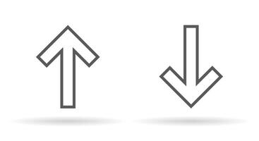 Pfeil oben und Nieder Symbol Vektor isoliert auf Weiß Hintergrund. nach oben und nach unten Zeichen Symbol