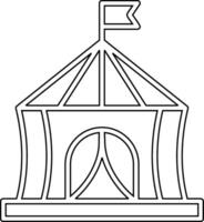 Zirkuszelt-Vektor-Symbol vektor