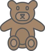 Teddybär-Vektor-Symbol vektor