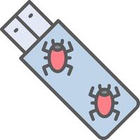 Virus USB Stick Vektor Symbol