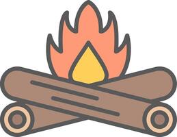 Lagerfeuer-Vektor-Symbol vektor