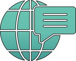 Welt Kommunikation Vektor Symbol