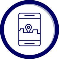 Smartphone Geographisches Positionierungs System Vektor Symbol