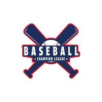 Baseball Verein Logo Design Sport Turnier mit Emblem Abzeichen Etikette vektor