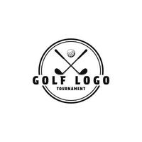 Golf Verein Logo Design Konzept mit Emblem Kreis vektor