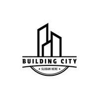 Gebäude Stadt Logo Design Konzept Idee vektor
