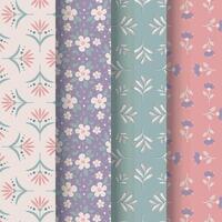 Muster Satz. Blumen- Elemente. Muster, Hintergründe und Tapeten zum Ihre Design. Textil- Ornament. Vektor Illustration