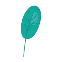Symbol der grünen Blattpflanze für die Osterzeit vektor