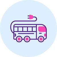 elektrisk buss vektor ikon