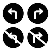 Sammlung von Weg Zeichen, Straße Navigation Pfeile, Richtung markieren, Kreuzung Symbol, Pfeil einstellen Vektor Illustration.